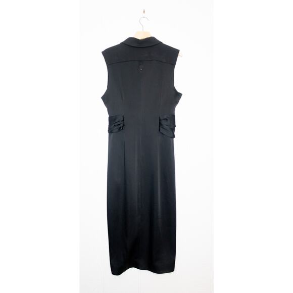 JONATHAN SIMKHAI Black Luxe Satin Twist Dress Size 10 MSRP $695 - Picture 11 of 15